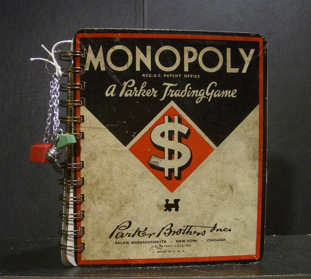 1930's/40's Monopoly Board Game Box Spiral Bound