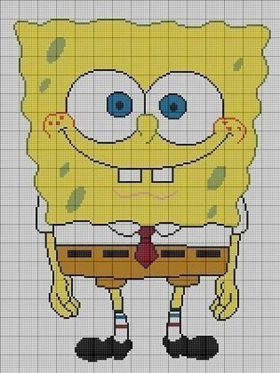 Items similar to CROCHET PATTERN SPONGE BOB AFGHAN GRAPH E-MAILED.PDF ...