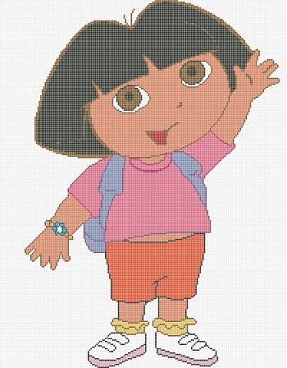 Items similar to CROCHET PATTERNS DORA THE EXPLORER AFGHAN GRAPH BUY 2