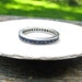 Pretty Art Deco Platinum Square Cut Blue Sapphire Eternity Ring