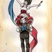 Original Bite Me watercolor, Claire and Lucien.