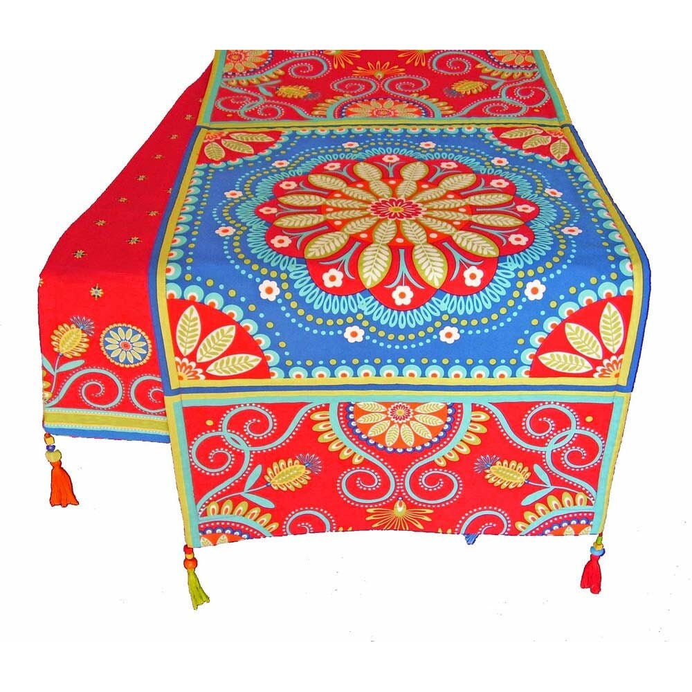 Bright Table Runner Gypsy Bandana Bohemian