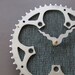 bicycle clock -blue brown checker