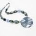gemstone necklace druzy pendant ocean jasper necklace druzy pendant necklace aquamarine statement necklace chunky stone necklace
