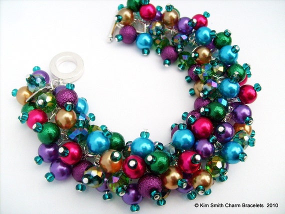 christmas baubles pearl beaded charm bracelet by kimmsmith christmas baubles pearl beaded charm bracelet by kimmsmith