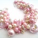 Heartbeat - Pearl Beaded Charm Bracelet - Handmade Original Designs by Kim Smith