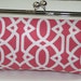 Pink Trellis Bridesmaid Clutch Purse
