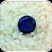Dichroic Glass Tie Tack Pin / Stud Brooch - Peacock Blue - Gold Fitting