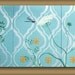 HUGE Large Original Painting... FOUR and a half Feet Long...Contemporary Modern Metallic Art Diptych Painting by HD Greer
