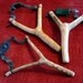 Eco Wooden Slingshot hand carved from forest deadfall branches