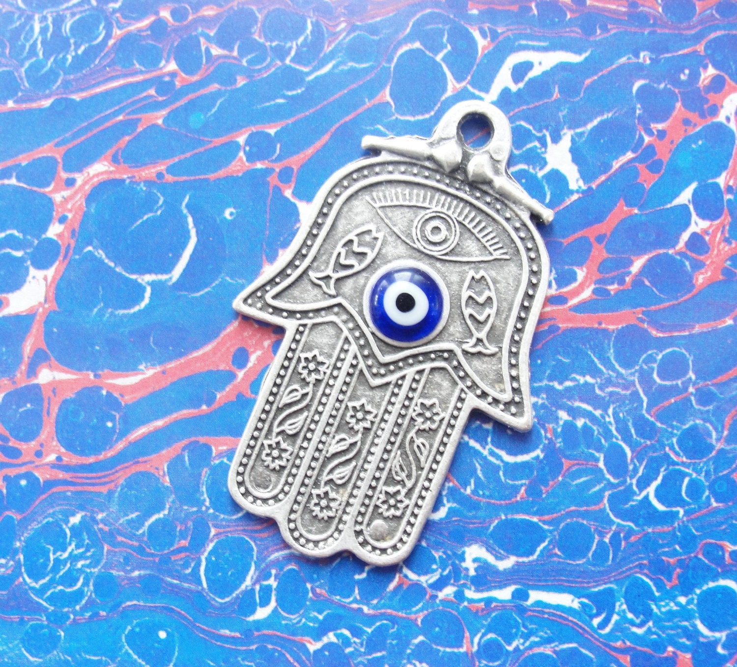 Fatima's Hand hamsa talisman Pendant