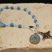 Bracelet Vintage Rosary Style--- The Virgin In Blue