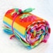 Fruit Salad Wipe & Wash - Reusable Fleece Fabric Wipes Feeding Baby Toddler Eco Friendly Go Green Rainbow Colors