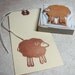 Hand-Carved Fluffy Sheep Rubber Stamp