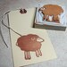 Hand-Carved Fluffy Sheep Rubber Stamp