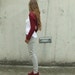 Red shrug / Red garnet long sleeved winter shrug LTd Edition.