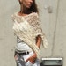 Poncho, Womens poncho, Cream Poncho,Cream Ribbon Wedding Poncho.