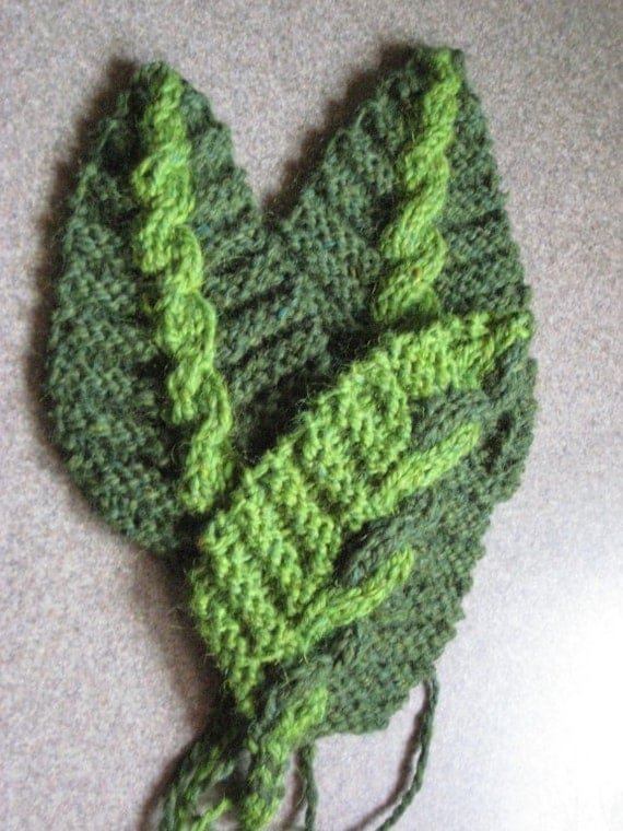 Knit Cable Co-existence Leaf PDF Pattern