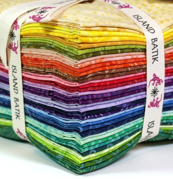 Island Batiks Fat Quarter Bundle Batik Colorwheel 36 pieces