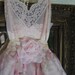 RESERVED for Heather Franklin Pink tulle dress baby doll floral crinoline rose vintage romantic medium by vintage opulence on Etsy