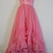 Pink ruffle dress ruffles vintage princess romantic prom fairytale x-small by vintage opulence on Etsy