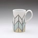 Herringbone Mug in Grey, Turquoise & Yellow