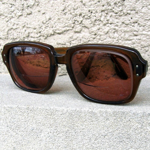 Items Similar To Vintage Uss Military Issue Bcg Brown Frame Eyeglasses On Etsy