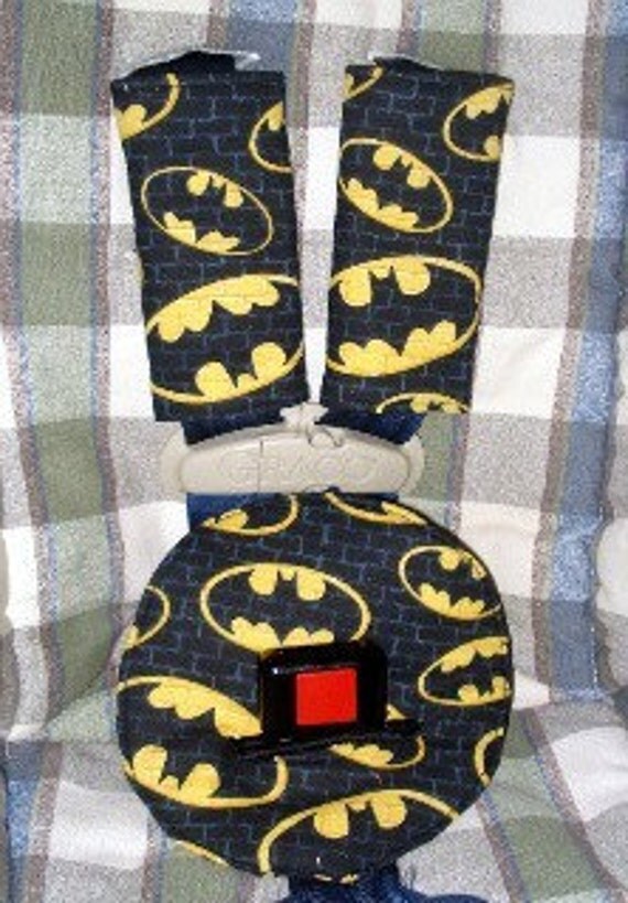 BELLY PAD AND CAR SEAT BELT STRAP COVERS FITS BRITAX BATMAN