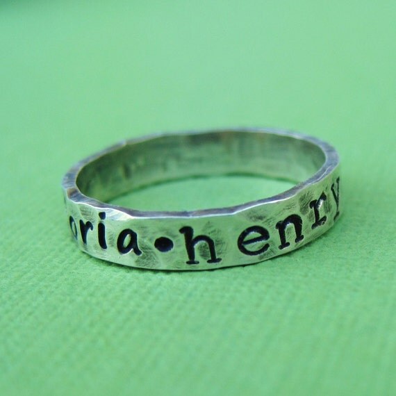 Hand Stamped Sterling Silver Ring