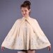 40s Embroidered Cape / Ivory Lady Cape / M