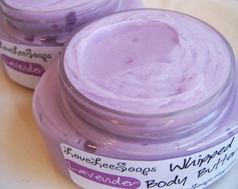Whipped Body Butter Lavender - Lavender Lotion, Flower, Whipped Lotion, Skin Care, Body Lotion, Gift For Her, Body Butter, Body Frosting