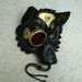 Cog-Monocle Industrial Wolf Leather Mask V3... handmade mixed media leather steampunk wolf mask