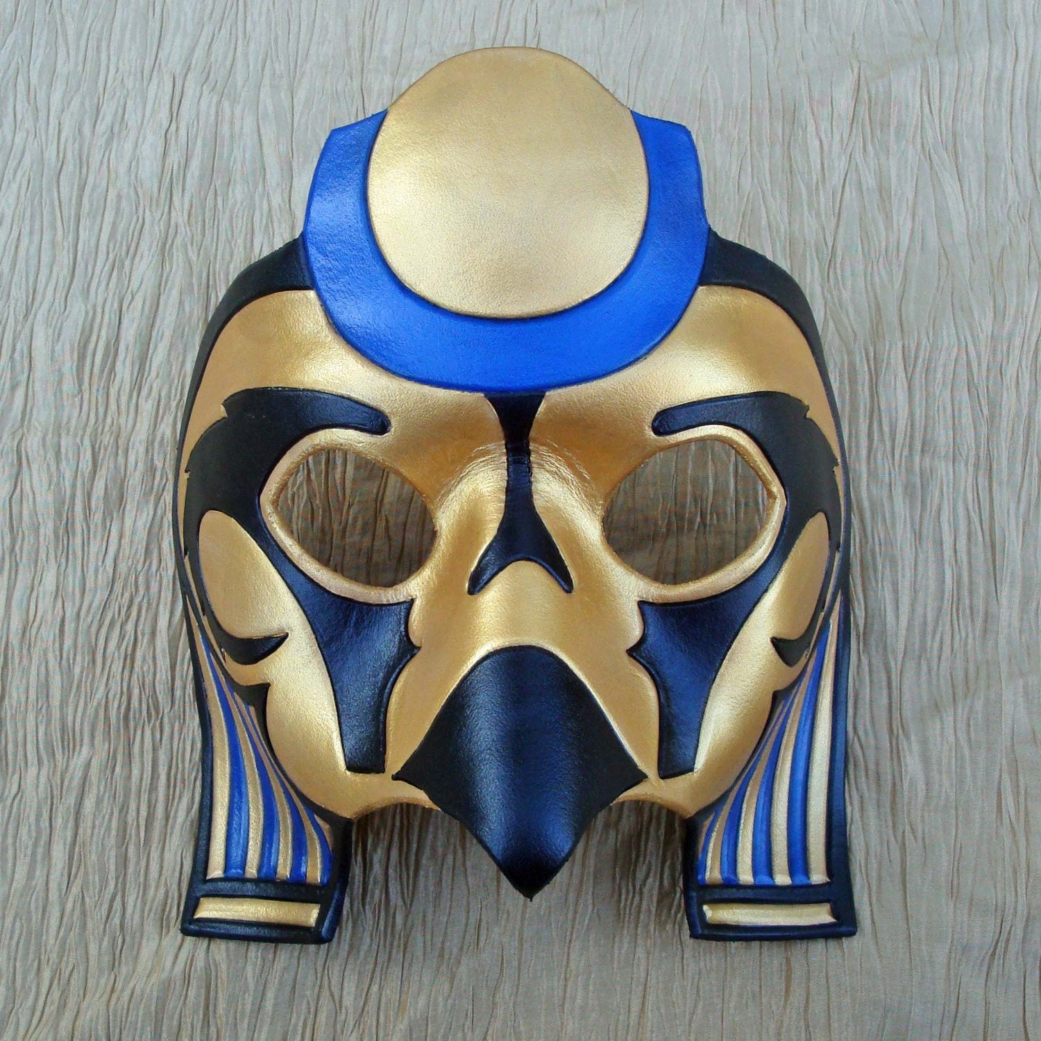 Egyptian Falcon Mask... Ra ... Handmade Leather Mask