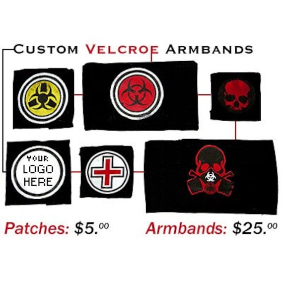 Custom Velcro Military Armbands with swappable patches