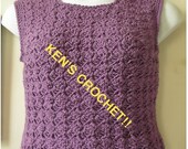 Slanted Shell Stitich Tank Top-PDF Pattern Only