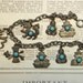SALE Vintage Oriental Charms Turquoise Cabochons