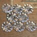 Vintage Chandelier Glass Flatback Flower Shaped Findings