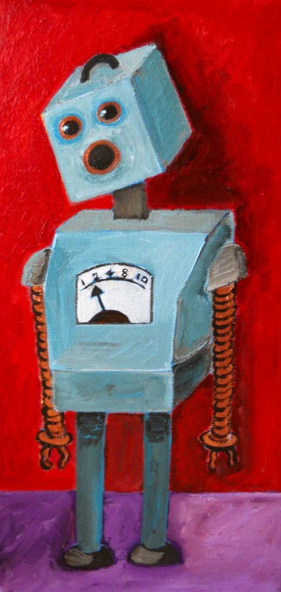 Robbie Robot Art Print