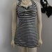 Black and White Stripe Two Piece swim dress retro pin-up swimsuit Made to order
