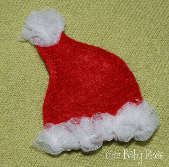 christmas fluffy santa hat wool felt snap clip christmas fluffy santa hat wool felt snap clip
