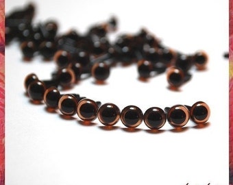 6 mm Translucent BROWN animal safety eyes - 10 PAIRS