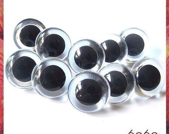 21 mm CLEAR ROUND amigurumi plastic craft animal safety eyes - 5 PAIRS (21cr)