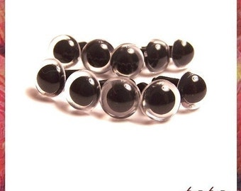 9 mm CLEAR Safety eyes Plastic eyes Amigurumi craft eyes - 5 PAIRS
