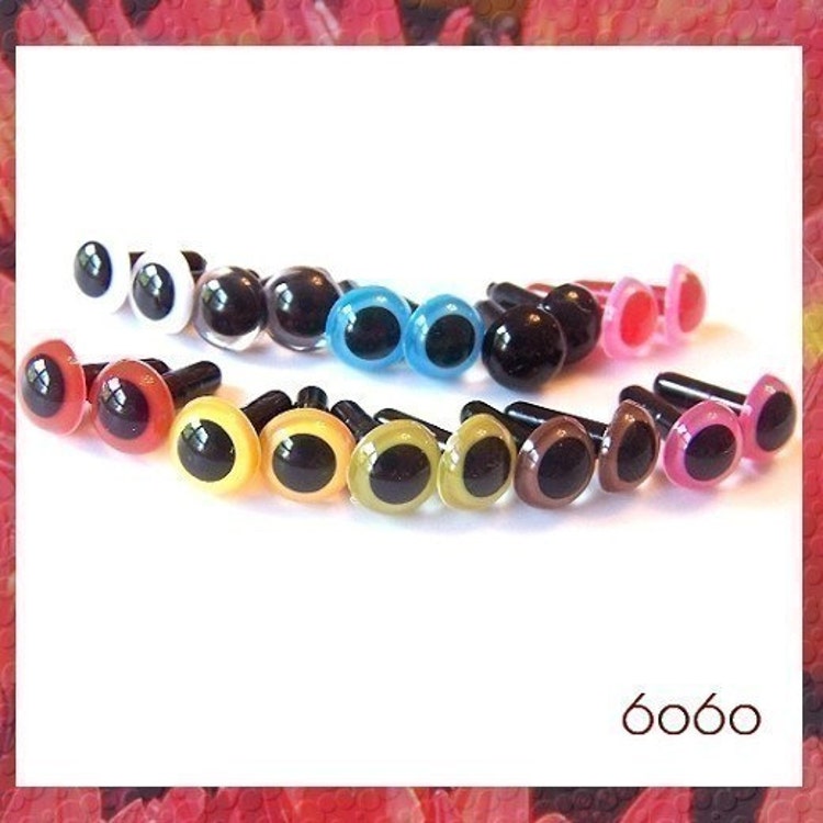 9 mm Amigurumi eyes Animal eyes Craft Plastic eyes safety by 6060