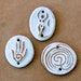 3 Handmade Stoneware Beads - Neutral Bracelet Beads