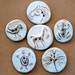 6 Handmade Stoneware Buttons - Natural Buttons in Neutral