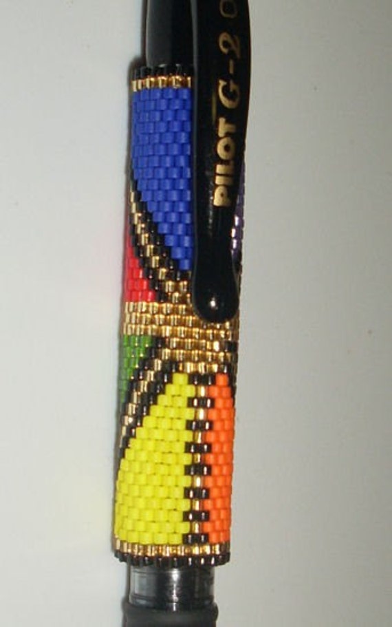 Native American Beaded Pen Seven Stars Seven Colors