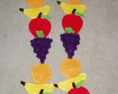 DIY Food Art Crochet Pattern 4 Fruit Salad Scarf Apples
