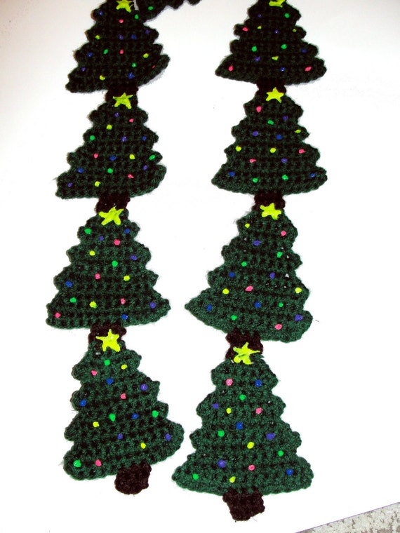 Download Items similar to Crochet Christmas Tree Scarf Pdf Pattern on Etsy