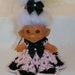 Pink and Black 3 Inch TROLL OUTFIT